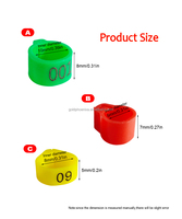 Anneaux d'identification pour oiseaux en plastique durable QA, anneaux pour pattes d'oiseaux, pour pigeons et petits oiseaux