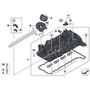 Piezas de Automóvil del Fabricante OE 11128570828 11128589941 Tapa de Válvulas de Cabeza de Cilindro Válvula PCV para <span class=keywords><strong>BMW</strong></span> X1 X3 X5 E84 E90 N47N N47S1 - Product Image 6