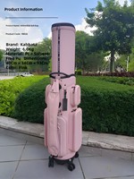Valise de voyage de golf à 4 roues, résistante à l'eau, extensible, en PU + PC sans solvant, avec plusieurs compartiments, grande capacité de rangement