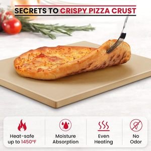 <span class=keywords><strong>Pierre</strong></span> <span class=keywords><strong>à</strong></span> <span class=keywords><strong>pizza</strong></span> rectangulaire en cordiérite robuste <span class=keywords><strong>pour</strong></span> <span class=keywords><strong>four</strong></span> et grill, résistante aux chocs thermiques, <span class=keywords><strong>pour</strong></span> la cuisson du pain - Product Image 6