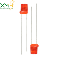 Diode LED à lentille diffuse rouge à tête plate de 3 mm à montage traversant, 1,8-3,4 V, durée de vie de 30 000 h, garantie de 3 ans, 620-630 nm