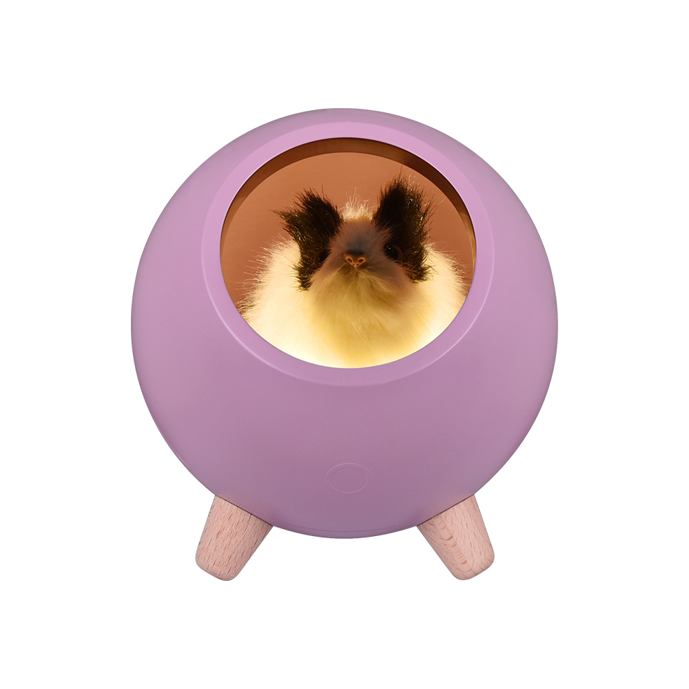 Madera Rgb Luz de noche romántica cama decoración Luna lámpara de noche