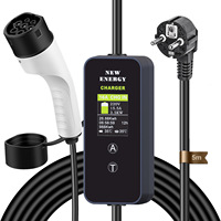 Nouveau chargeur EV portable en gros pour usine, prise UK Type 2, 3,5 kW 16A, pistolet de recharge réglable pour voiture électrique, compatible modèle EN62196