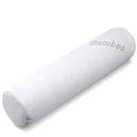 Coussin Cylindrique en Mousse à Mémoire de Forme avec Housse en Fibre de Bambou, Anti-Transpiration, Respirant, Soutien Cervical, pour Dormir, Masser, Maison