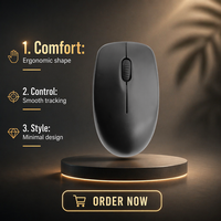Vente chaude Accessoires informatiques Article très bon marché HM8064 2.4G 1200 DPI Souris sans fil 3 boutons Souris d'ordinateur pour ordinateurs de bureau