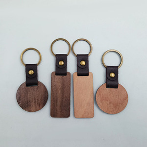 Wholesale Custom <b>Leather</b> Wood <b>Keychain</b> DIY Wooden Key Blanks with UV Printing Business Gift - Product Image 5