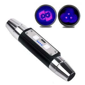 Lampes UV à ondes longues et courtes 365nm 395nm Détecteur de phosphore minéral LED UVA UVC Lampe torche à lumière noire avec filtre ZWB3 - Product Image 3