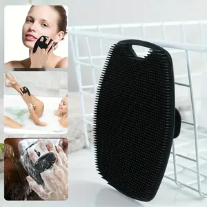 Badborstel met opdruk, nieuwe exfoliërende siliconen borstel, zachte massageborstel, makkelijk te reinigen, shampoo borstel voor geurverwijdering - Product Image 5