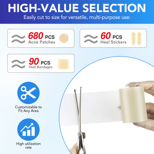 ELAIMEI Wound Care Hydrocolloid Dressing Roll Flexible Waterproof Extra Large Hydrocolloid <strong>Patch</strong> <strong>Bandages</strong> with Self-Adhesive - Product Image 3