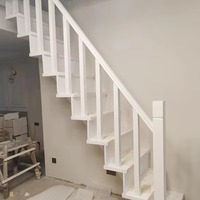 Escalier à cordes réglable, design simple et élégant, marches en bois massif, installation facile, escalier à plateaux noirs