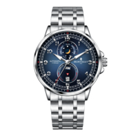 Montre automatique pour homme MTJ-5204, montre mécanique à bracelet en cuir, 46 mm, Automatikuhr, résistante à l'eau 3 BAR