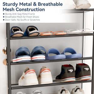 36 Pair Over Door Hanging <b>Shoe</b> Rack 10 Tier <b>Shoes</b> Organizer Wall Mounted <b>Shoe</b> Hanging Shelf, Space Saving - Product Image 6