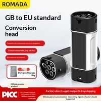 Adaptateur aux normes européennes et nationales, convertit Type2 en GB/T pour stations de recharge monophasées/triphasées, fabriqué en Chine