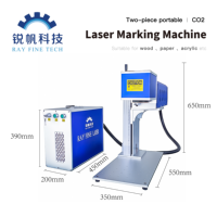 Machine de marquage laser co2 xtool d1 pro 20w, module laser omtech