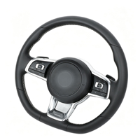 Volant sport en polyuréthane pour Volkswagen Golf MK7 Polo CC Passat Jetta GTI, style fond plat, volant de course amélioré