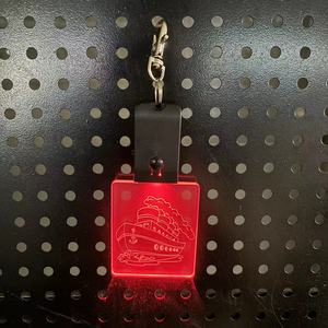 New Dung lượng pin lớn LED Acrylic <span class=keywords><strong>Keychain</strong></span> Đèn sạc Keyring đèn với Laser khắc Acrylic - Product Image 1