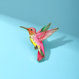 蜂鸟珐琅胸针时尚装饰胸针饰品翻领袋徽章珠宝礼品 - Product Image 5