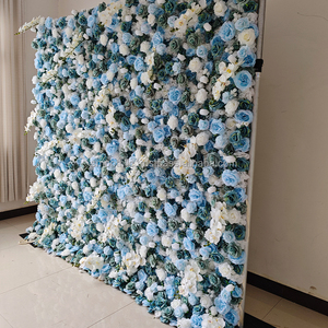 Fondo de tela lisa con diseño de rosas azules polvorientas para decoración floral de bodas - Product Image 2