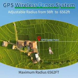 Collier électrique sans fil GPS pour chien, portée de 6561 pieds, étanche, pour l'entraînement en extérieur, en nylon noir - Product Image 5