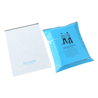 Échantillon Gratuit, Faible MOQ, Sacs Ziplock Imprimés en Plastique Biodégradable (CPE, PE, EVA) Bleus pour Emballage de Chaussures et T-shirts