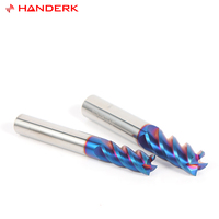 HANDERK Custom 4 Flautas Vástago recto HRC65 Juego de fresas Fresa de extremo de carburo de tungsteno para herramientas de fresado CNC