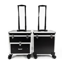 Caisse en aluminium de route de dimension faite sur commande avec des roues, mini cas en aluminium de vol pour l'équipement