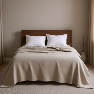 <b>Thick</b> Warm Polyester <b>Blanket</b> Bed Size Winter Woven Minimalist Solid Color Machine Washable Home Bedroom Use - Product Image 2
