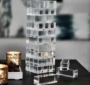Tour de <span class=keywords><strong>Jenga</strong></span> en acrylique transparent - Jeu de blocs empilables colorés pour la famille et les fêtes - Product Image 6