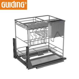 Chinois Coulissant Roulement Armoire <span class=keywords><strong>À</strong></span> Épices Installation Facile Tirer Panier Armoires De Cuisine <span class=keywords><strong>Couteau</strong></span> Organisateurs de Tiroir - Product Image 5
