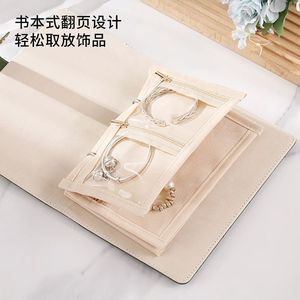 Cuaderno portátil para guardar joyas con bolsillos transparentes de PVC para pendientes, pulseras y anillos, estuche organizador - Product Image 4