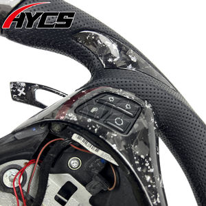 Volante Deportivo de Fibra de Carbono Forjado con LED e Indicador de RPM para <span class=keywords><strong>BMW</strong></span> E92 E90 E93 M3 E84 E87 320 325 330 335, con Paletas de Cambio Personalizadas - Product Image 5