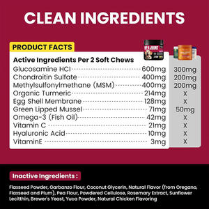 Complément de chondroïtine pour animaux de compagnie, saveur poulet, à mâcher souple, pour la santé des articulations, soulagement de la douleur, antioxydant, pour le commerce transfrontalier - Product Image 3