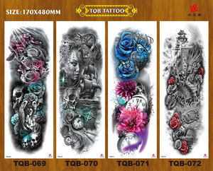 Tatuaggio della ragazza fresca delle maniche della gamba di grandi dimensioni del braccio pieno impermeabile all'ingrosso - Product Image 4