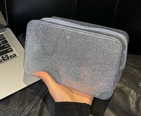Trousse de Maquillage Carrée en PVC Ultra Portable et Simple, Boîte Organisateur de Voyage Tendance pour Femmes – Usage Quotidien