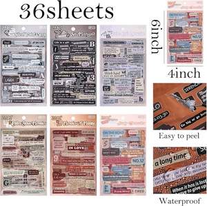 Pegatinas divertidas de palabras motivacionales o de amor inspirador para diario basura, suministros para álbumes de recortes, fabricación de tarjetas, diario portátil - Product Image 2