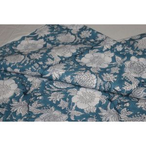 Modern-Inspired Botanical Hand Block Print 100% Cotton Sustainable Fabric India Boho Clothing Fabric Artisan Made <b>Kaftan</b> - Product Image 2