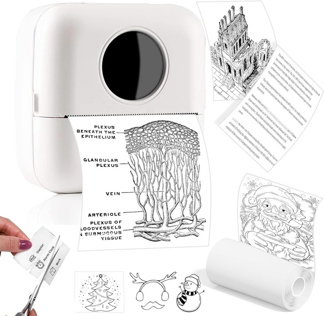 Mini Printer Portable Pocket Thermal Printer Paper Wireless Smart Printer for Photo Picture Office Receipt Label