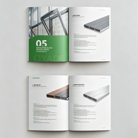 Brochure Aziendale Pieghevole in Tre Parti su Carta Lucida Premium con Rivestimento UV e Stampa Logo Personalizzata