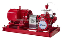 Set Pompa Kebakaran UL Listed 1000gpm pada 156psi(110m) dengan Motor Listrik 50hz, Pompa Kebakaran Sentrifugal Split Case