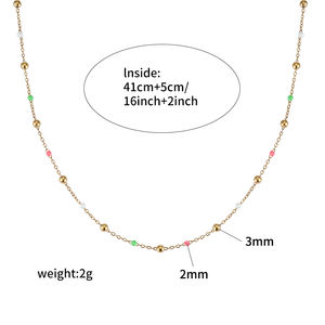 Collier bohème en or pour femmes, bijoux de mode d'été, chaîne en or, graine colorée, perles Miyuki, <span class=keywords><strong>2023</strong></span> - Product Image 5