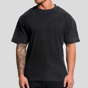 Camisetas de Algodón Personalizadas de Corte Recto y Peso Pesado, Camisetas Oversize Lisas de Alta Calidad para Streetwear, Camisetas de Diseño con Cuello Redondo y Corte Cuadrado - Product Image 2