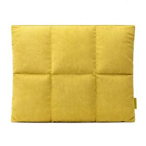 Lightweight Winter Design Corduroy Cute Puffer Quilted <b>Laptop</b> <b>Sleeve</b> 13" 14" 15.6" Yellow or Customizable Color - Product Image 6
