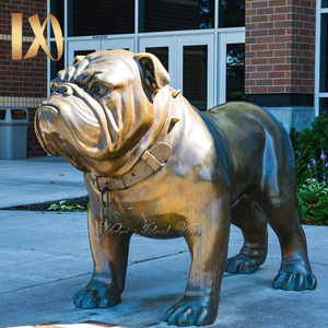Statuette de <span class=keywords><strong>bouledogue</strong></span> <span class=keywords><strong>anglais</strong></span> en cuivre, sculpture d'extérieur, vente directe d'usine, idéal - Product Image 2