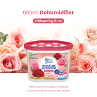 Mini déshumidificateur Whispering Rose 600ml pour armoire, séchoir à vêtements, déshydratant, boîte absorbante d'humidité pour chambre à coucher, usage domestique PurFresh