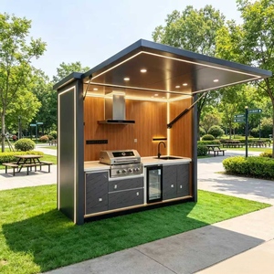 Pérgola Rectangular Moderna de Acero, Gazebo para Cocina, Estructura de Protección Solar para Patio y Jardín, con 1 Año de Garantía, para Terraza de Villa - Product Image 2