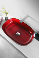 Luxuriöser, umweltfreundlicher, wasserabweisender, leicht zu reinigender Joystick-Wasserhahn mit Griff für Aufsatzwaschbecken, individuell gefärbtes Design für das Badezimmer