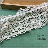 Dentelle en coton élastique, dentelle en coton crochetée, dentelle à volants pour vêtements
