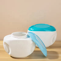 Nouvelle conception de contenants en plastique HDPE pour capsules de lessive de 500 ml, 1 L, 2 L, 5 L avec bouchon à couronne et décalcomanie