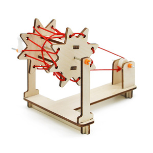 Kit de rueda giratoria de madera, juguete de experimento científico de montaje manual para niños de 7 a 9 años, forma geométrica educativa, aprendizaje STEM DIY - Product Image 1
