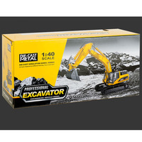 Jouet excavateur RC Rongheqiang, modèle de camion de chantier télécommandé, pelle sur chenilles, en métal moulé sous pression, échelle 1:40, vente en gros